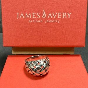 James Avery Retired Woven Dome Sterling Silver Band ring size 9
